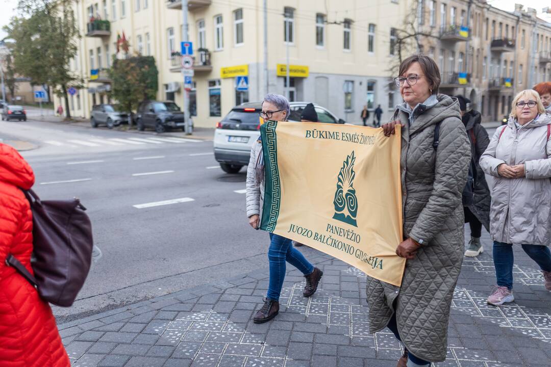 Mokytojų streikas prie Vyriausybės