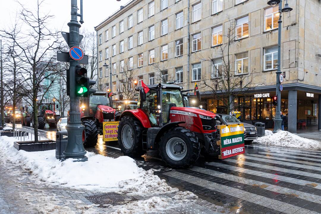 Protestuojantys ūkininkai Vilniuje