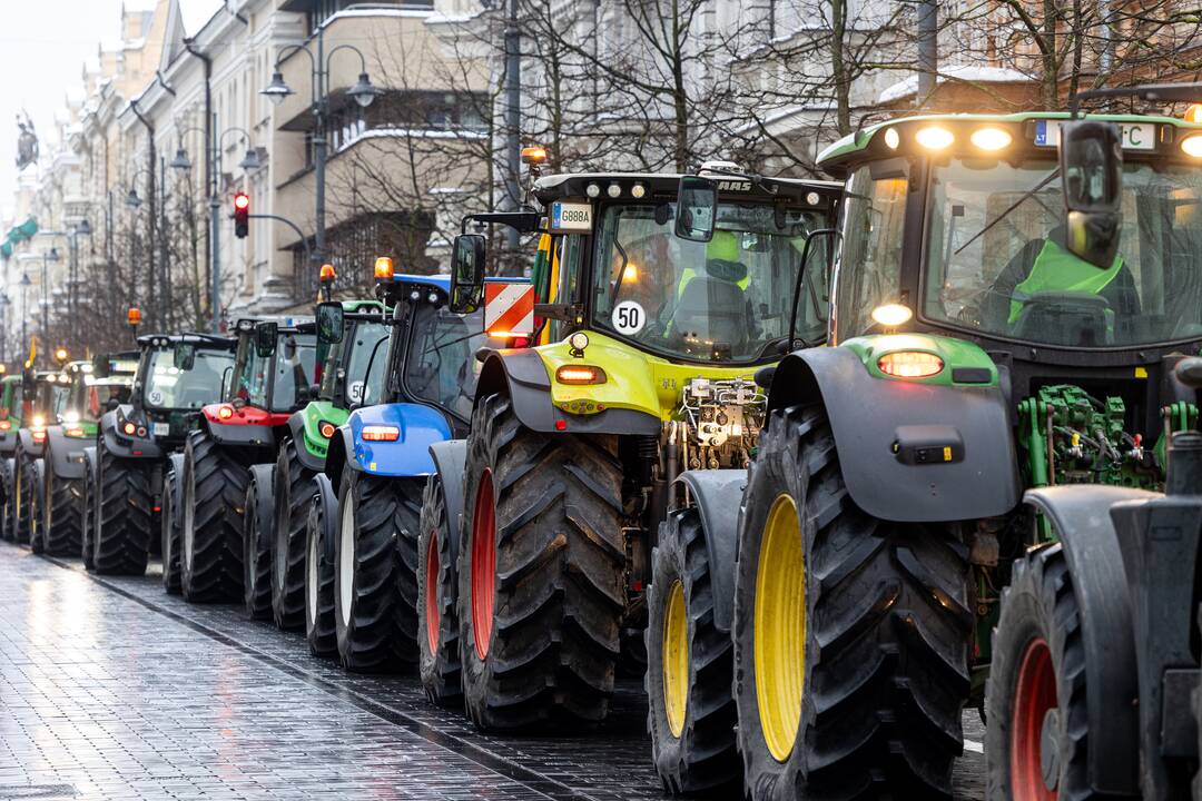 Protestuojantys ūkininkai Vilniuje