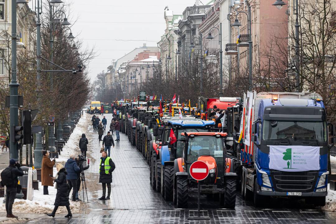 Protestuojantys ūkininkai Vilniuje