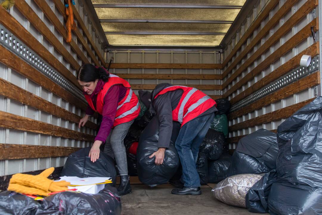 Miegmaišių Ukrainai rinkimo akcija Kaune