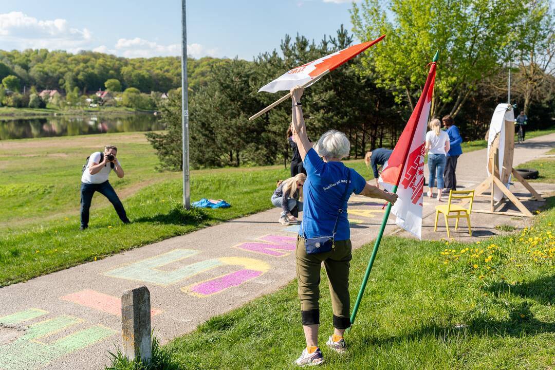 Protesto akcija Žemuosiuose Šančiuose