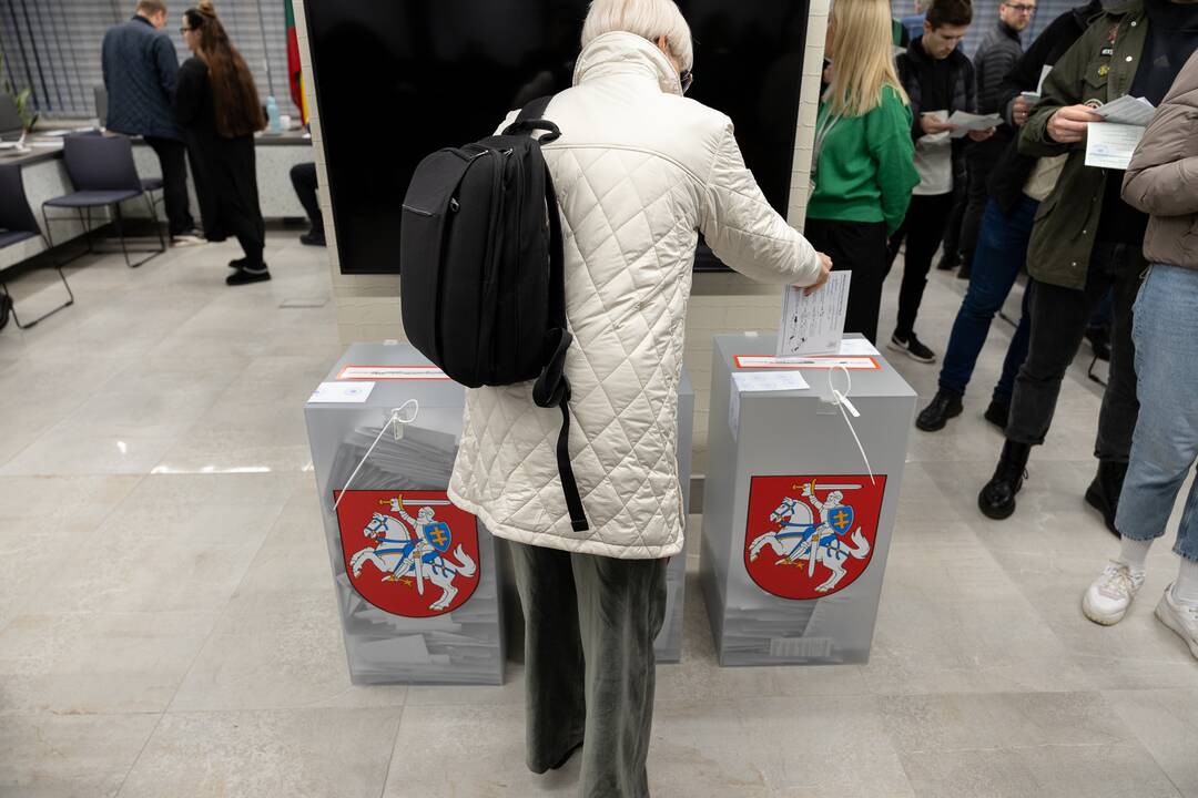 Eilės prie balsadėžių Kaune