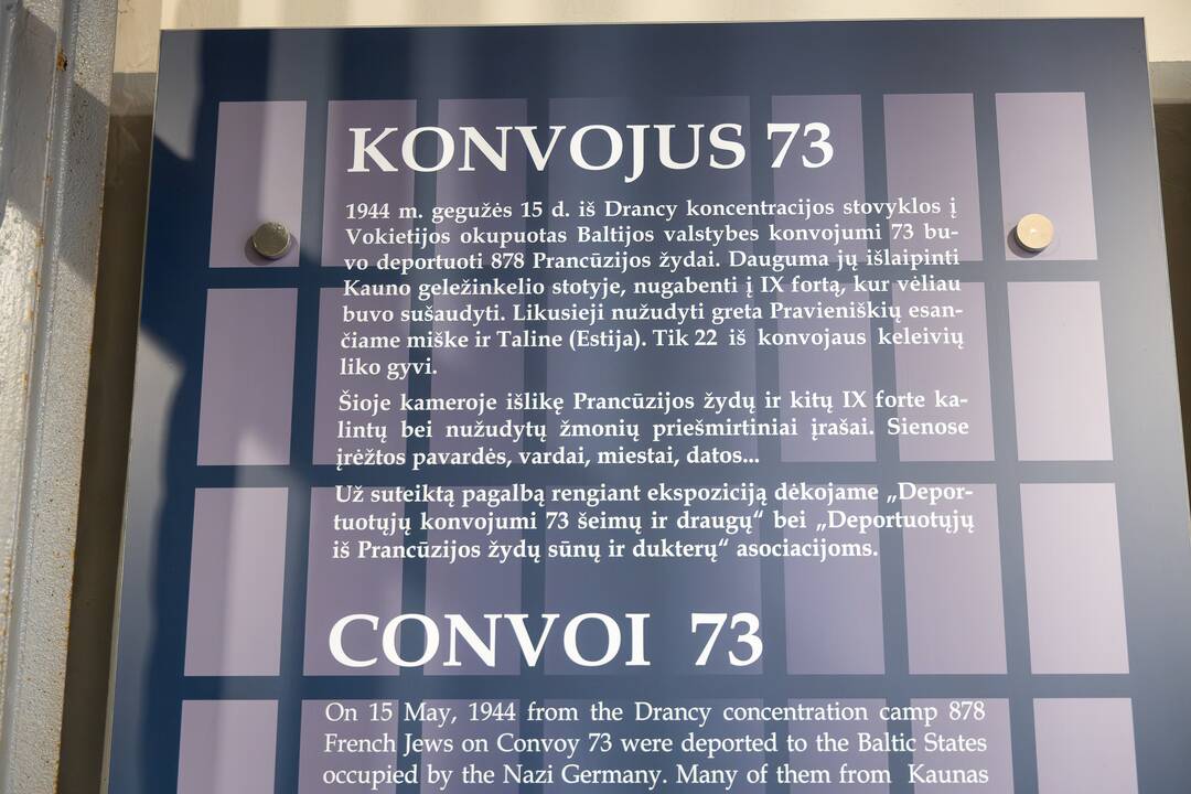Holokausto aukų atminimas IX forte