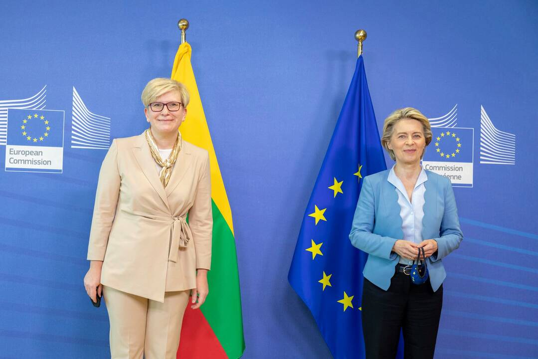 Premjerė I. Šimonytė Briuselyje susitiko su Europos Komisijos pirmininke U. von der Leyen