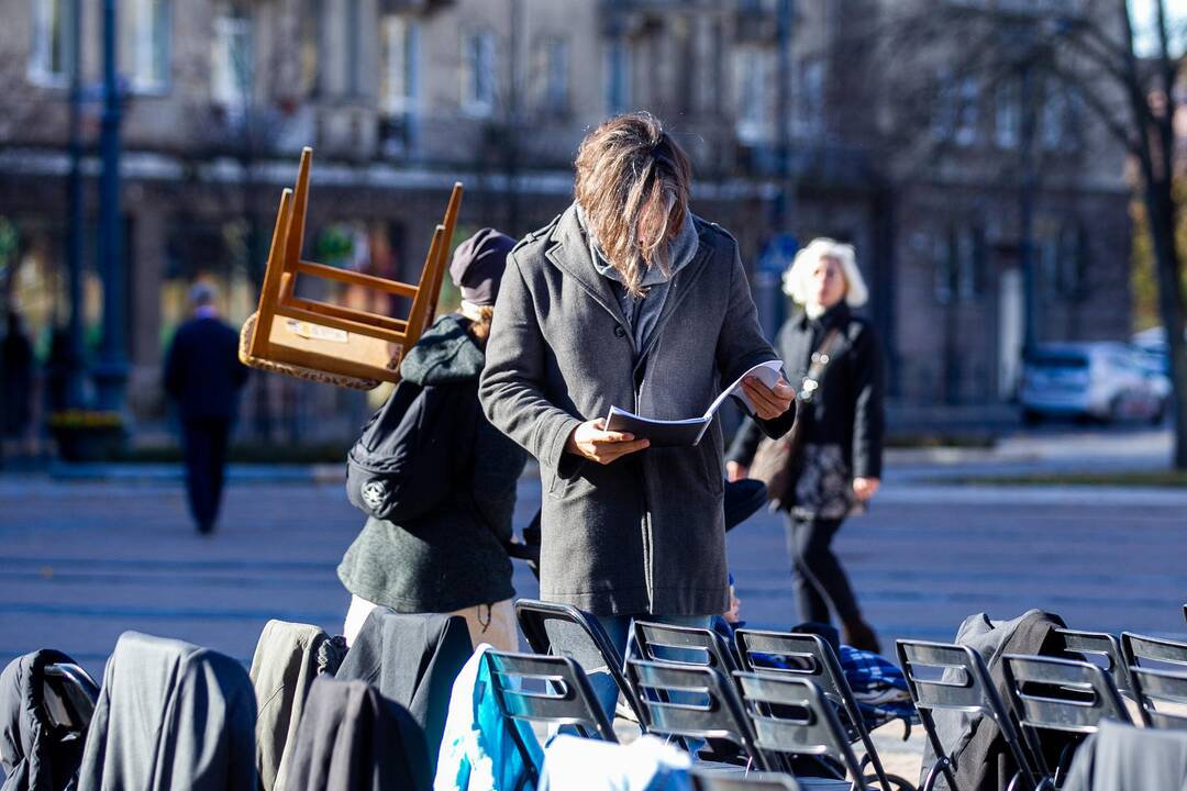 Aktorių protesto akcija prie Seimo