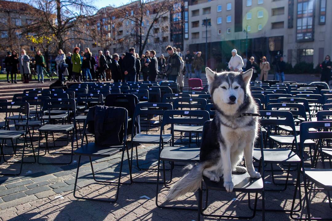 Aktorių protesto akcija prie Seimo