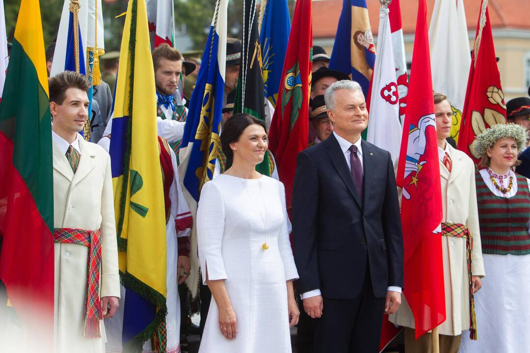 Miestų ir miestelių vėliavų pagerbimo ceremonija