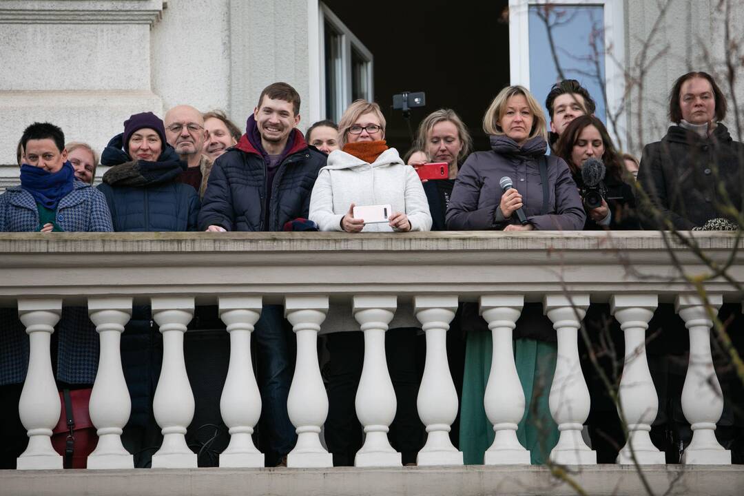 LMTA surengė protesto akciją „Šauksmas“