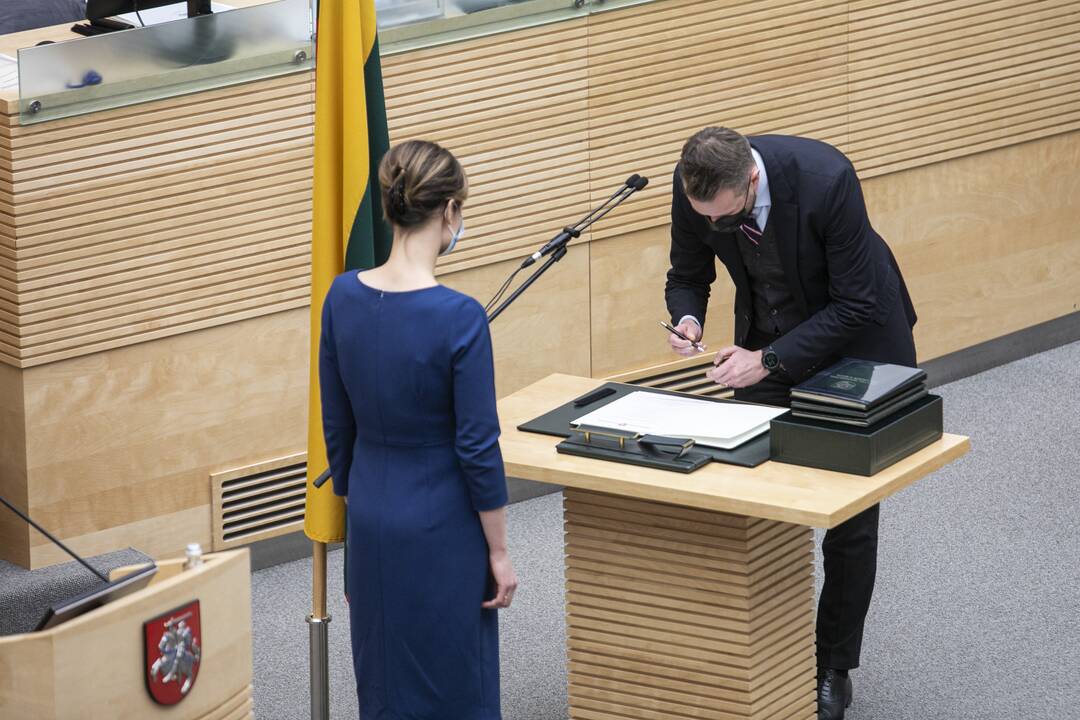 Naujos Vyriausybės priesaika Seime