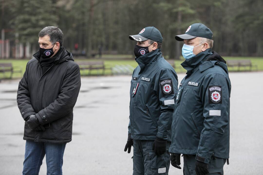 Spaudos konferencija dėl policijos darbo