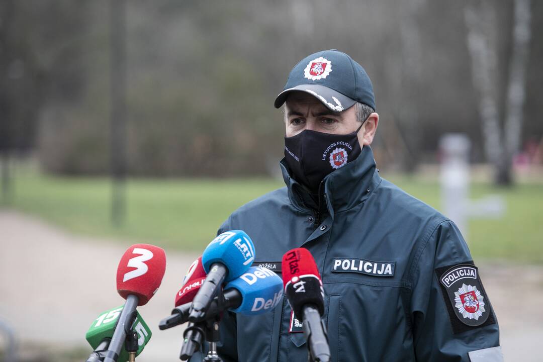 Spaudos konferencija dėl policijos darbo