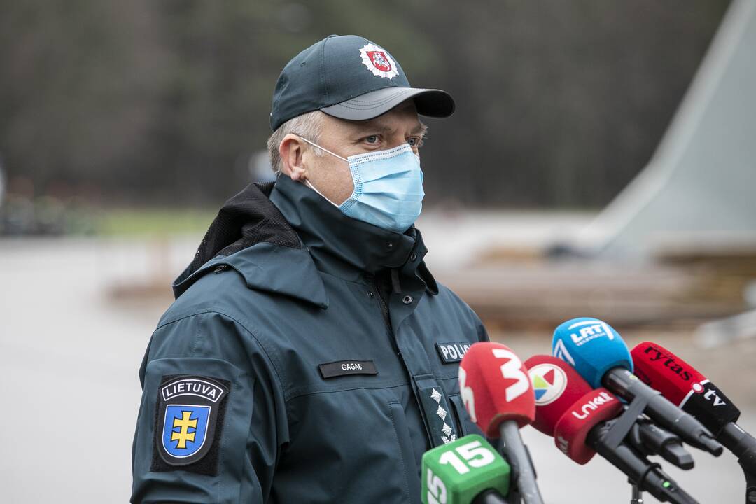 Spaudos konferencija dėl policijos darbo