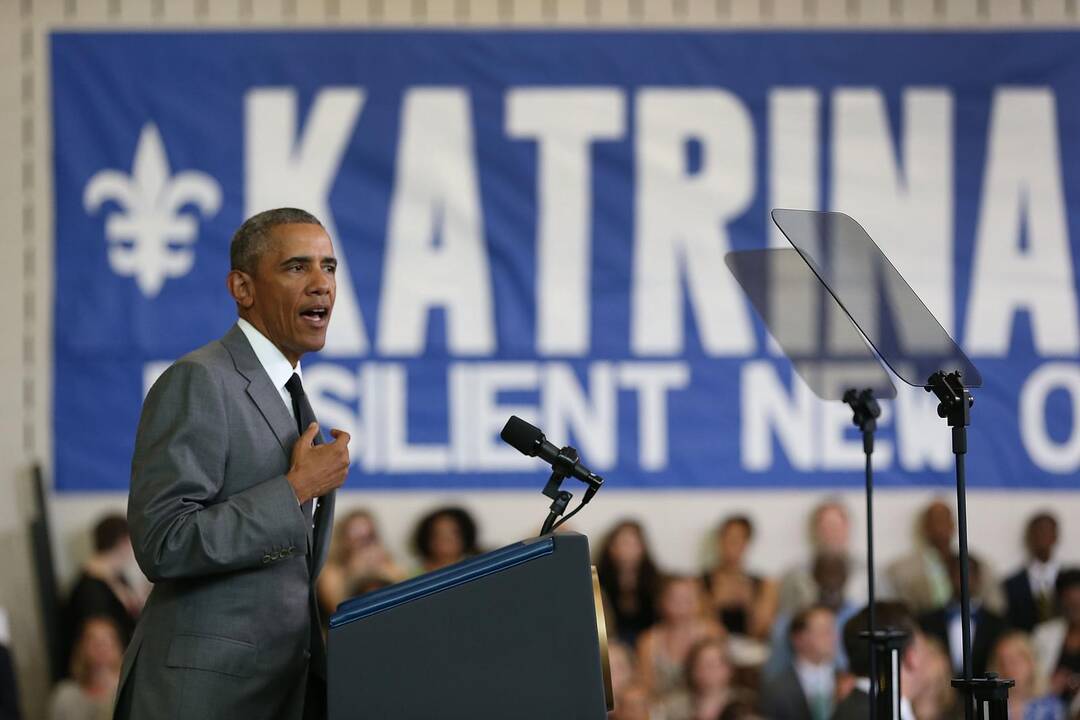 B. Obama pagyrė po uragano „Katrina“ atgyjantį Naująjį Orleaną