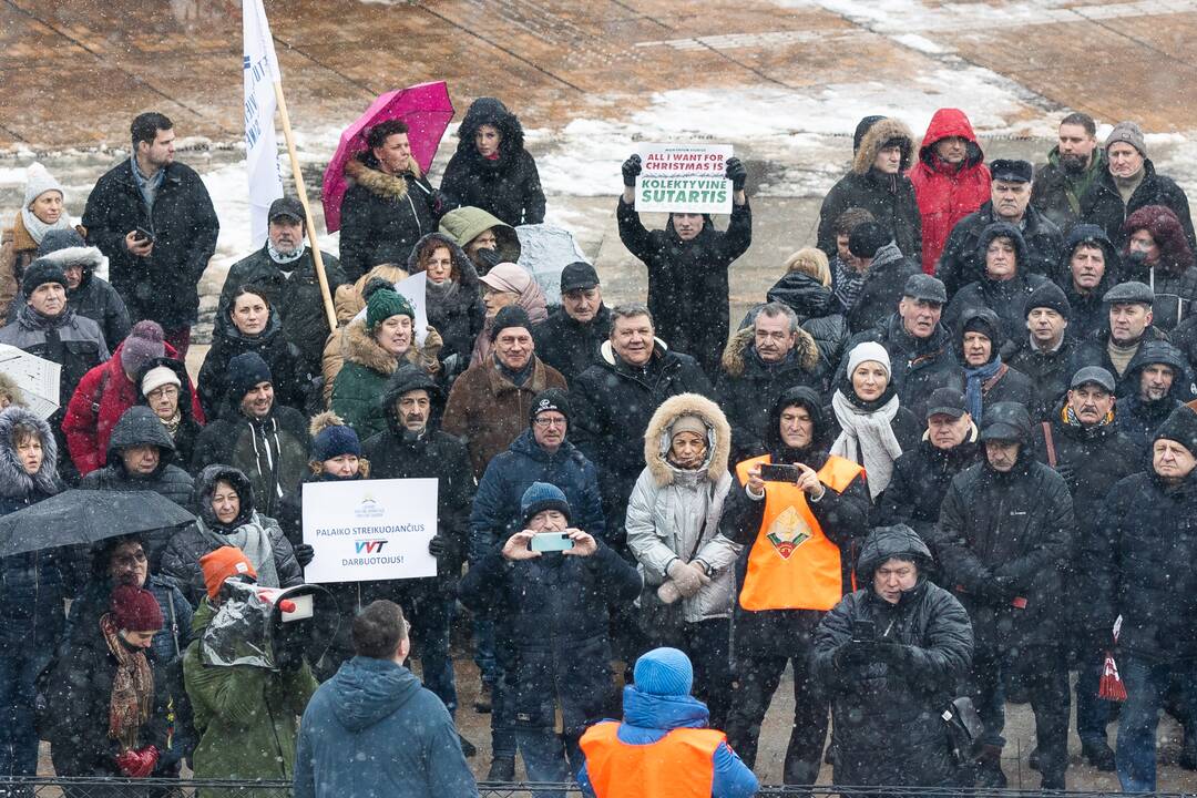 Streikuojančių vairuotojų palaikymo piketas