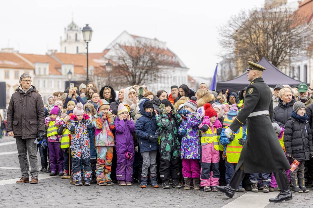 Vilniuje – iškilminga vėliavų pakėlimo ceremonija