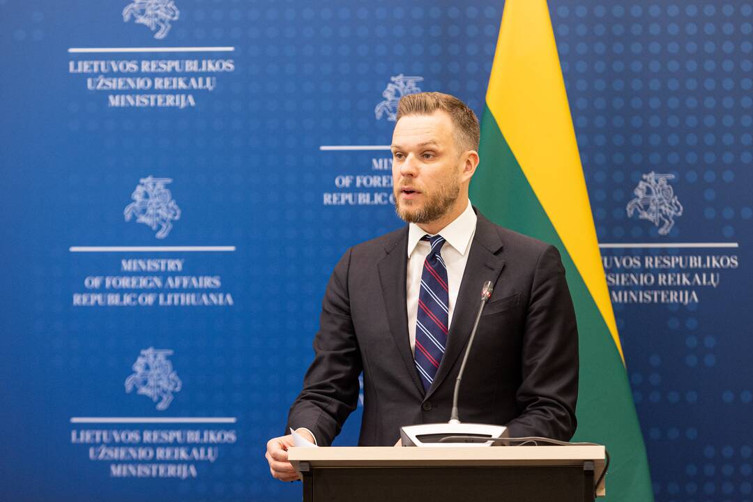 G. Landsbergio ir Prancūzijos ministrės spaudos konferencija