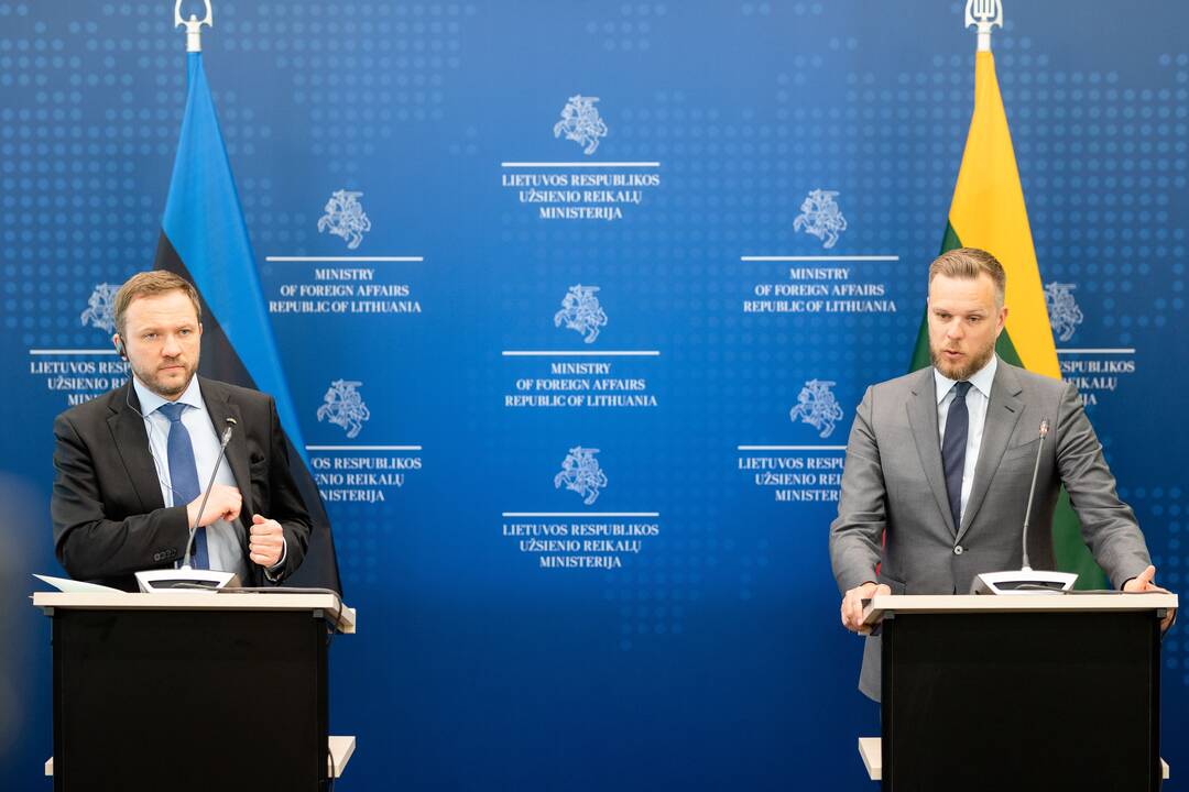 G. Landsbergio ir Estijos ministro spaudos konferencija