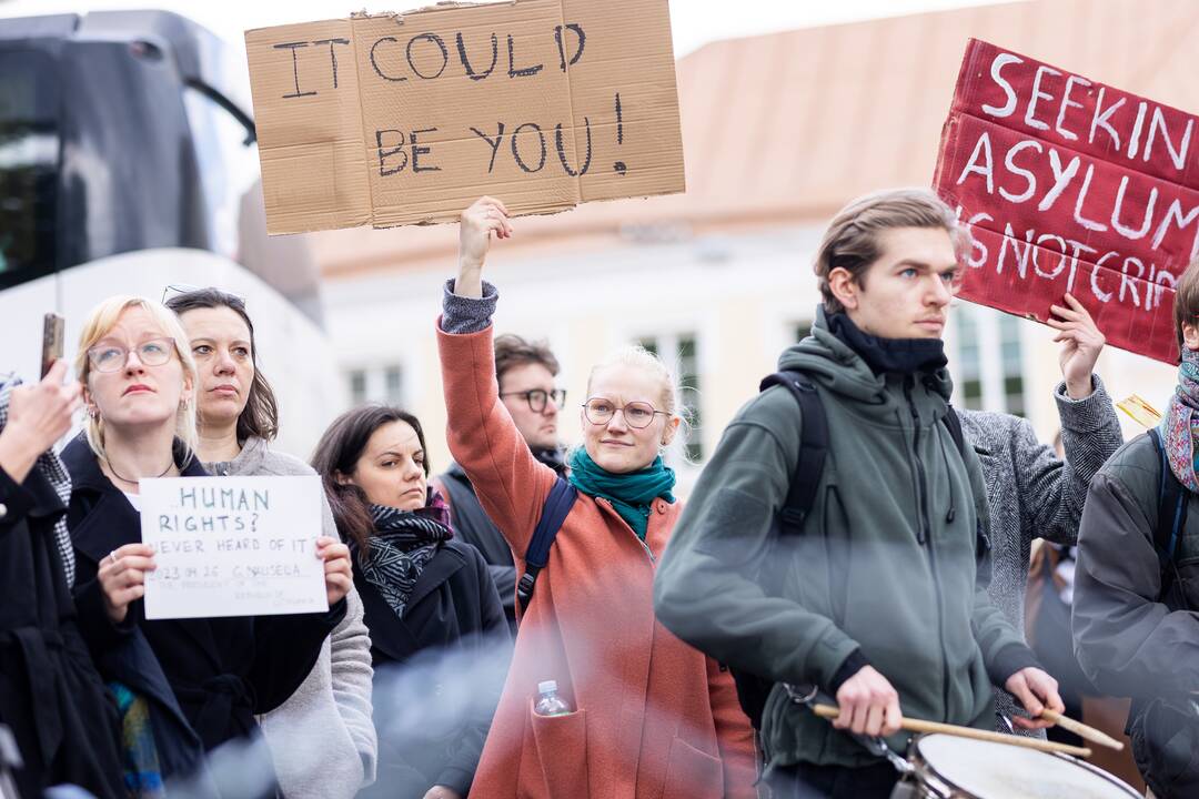 Protestas prieš migrantų apgręžimą