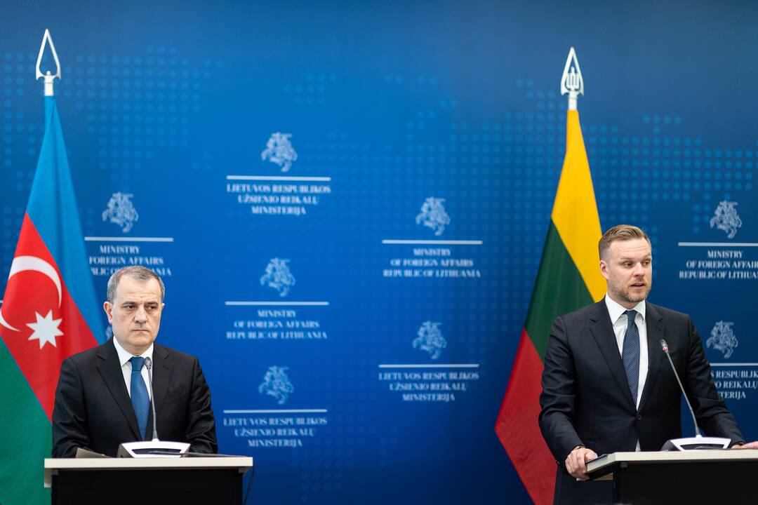 G. Landsbergio ir Azerbaidžano ministro spaudos konferencija