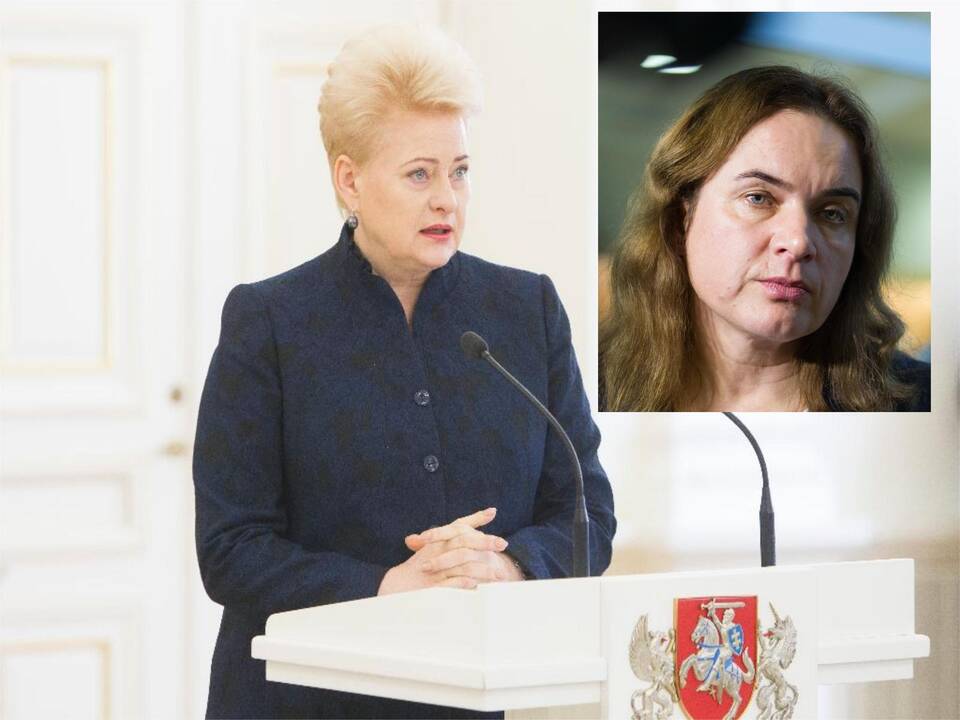Prezidentė: ministrės M. Vainiutės kompetencija kelia abejonių