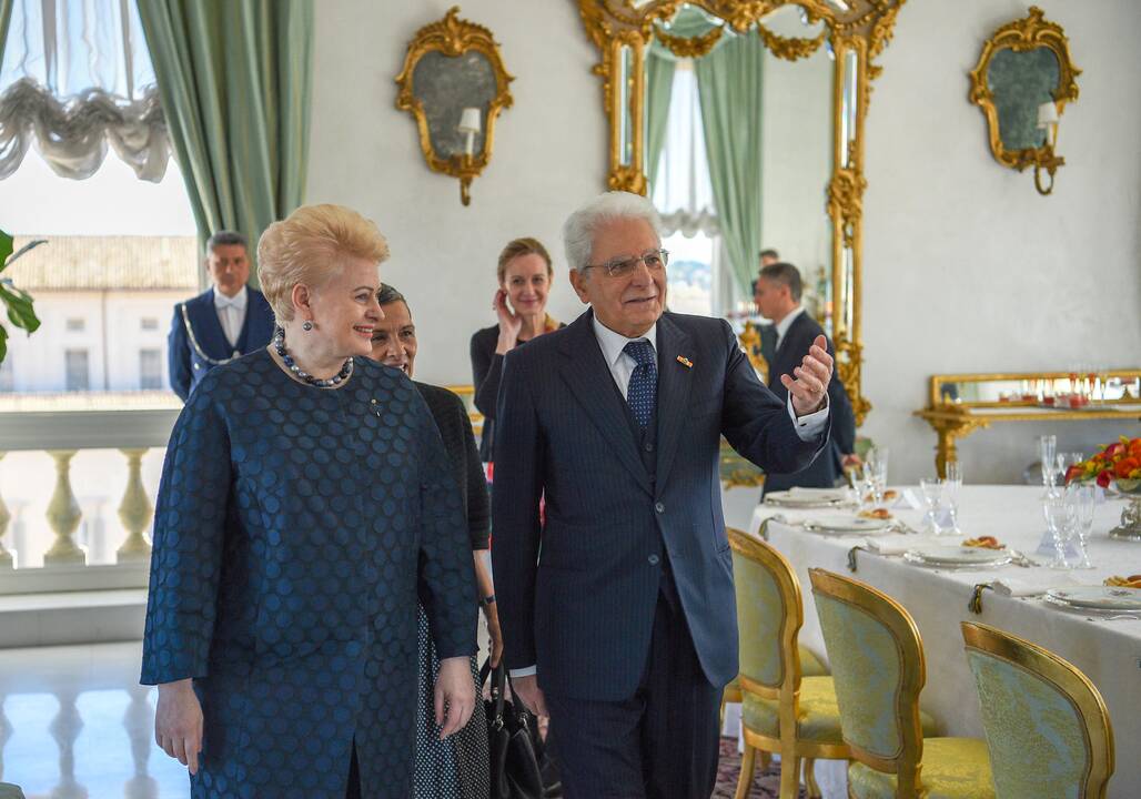D. Grybauskaitę priėmė Italijos prezidentas