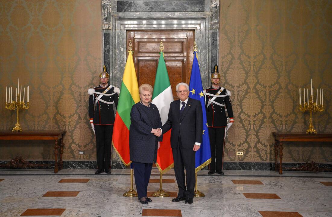 D. Grybauskaitę priėmė Italijos prezidentas