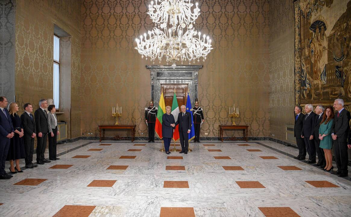 D. Grybauskaitę priėmė Italijos prezidentas