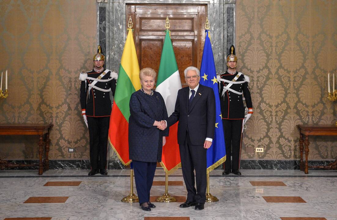 D. Grybauskaitę priėmė Italijos prezidentas