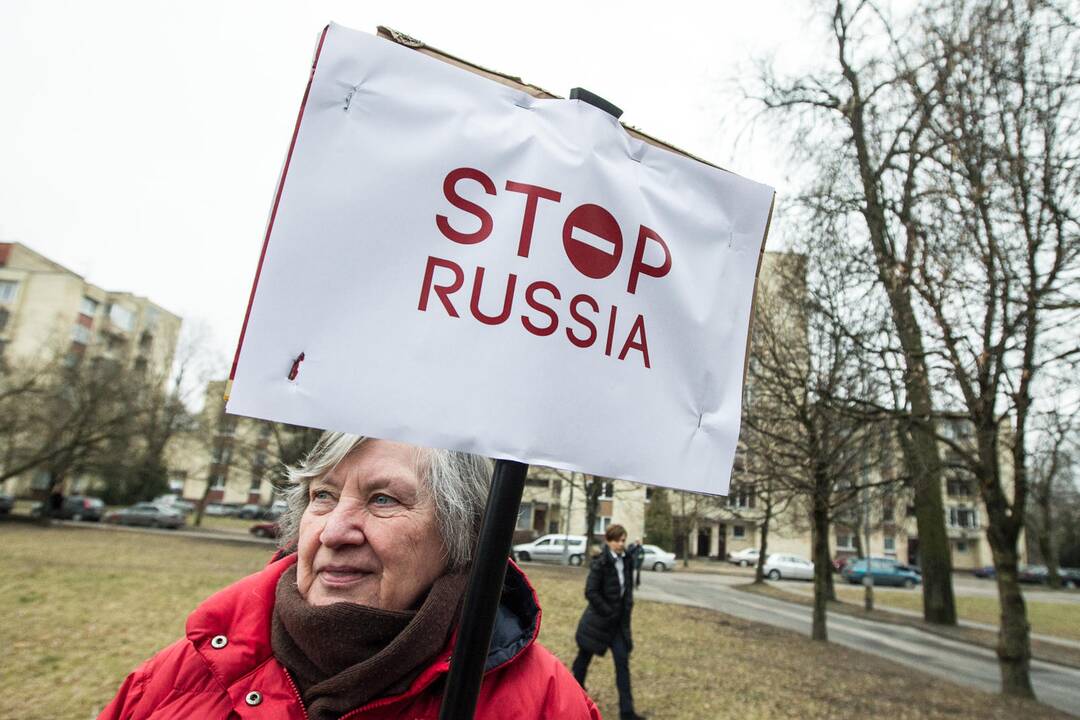 Vilniuje įvyko protesto akcija dėl Rusijos veiksmų Ukrainos Krymo regione