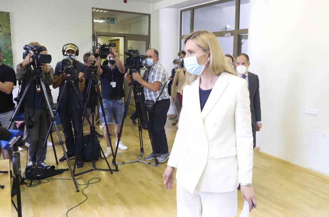 VRM spaudos konferencija dėl migrantų