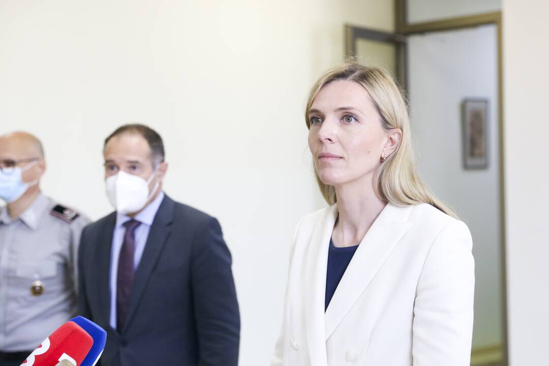 VRM spaudos konferencija dėl migrantų