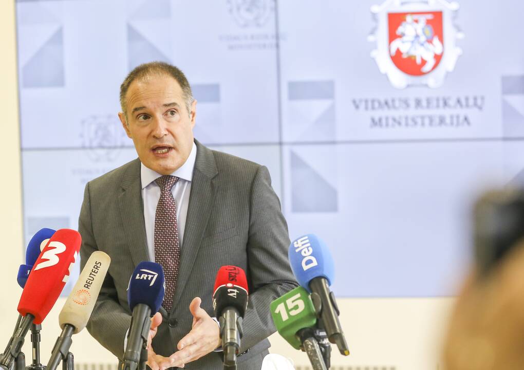 VRM spaudos konferencija dėl migrantų