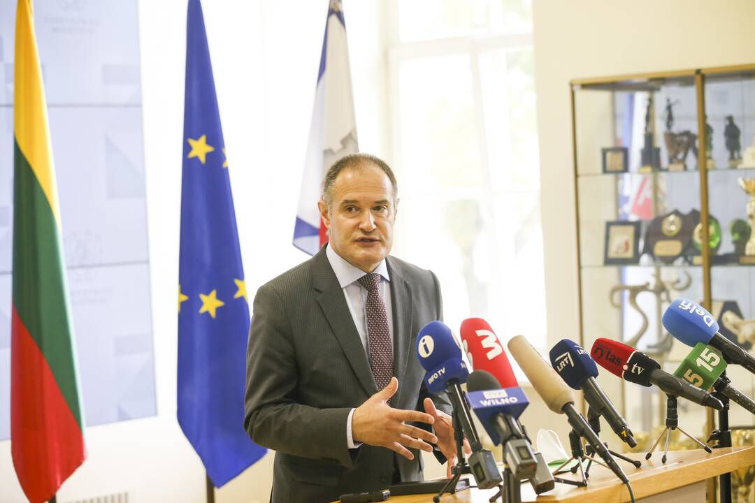 VRM spaudos konferencija dėl migrantų