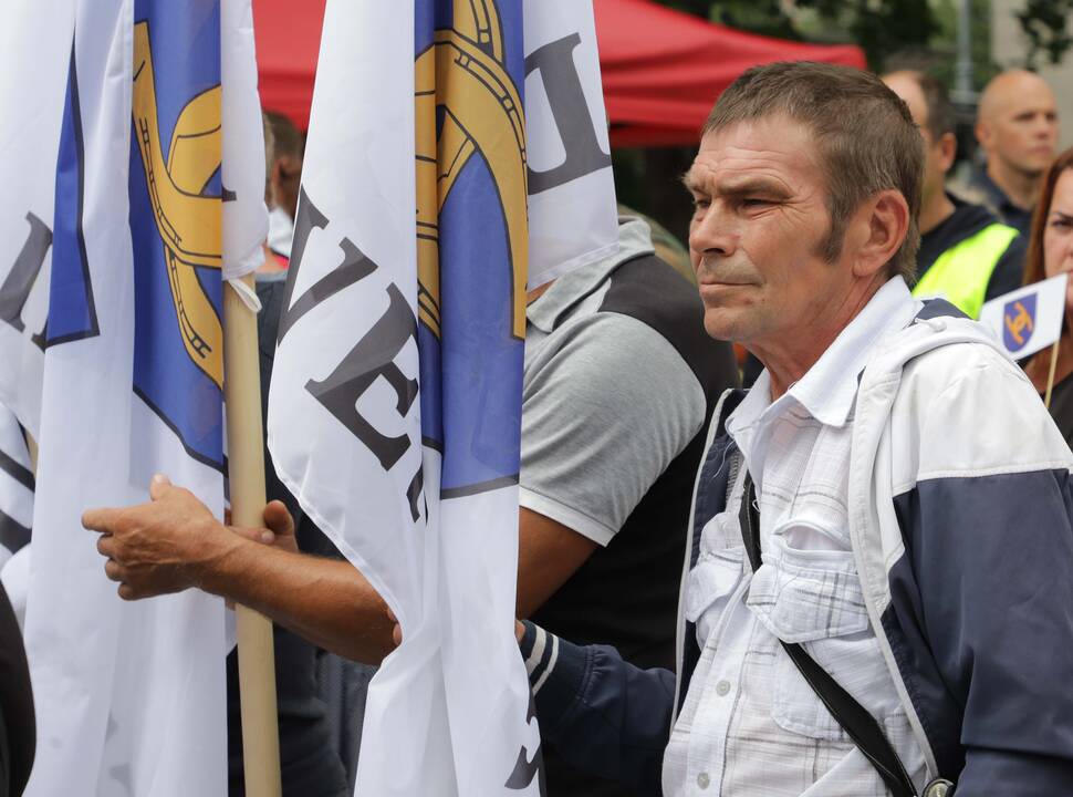 Protestas prie Vyriausybės prieš migrantus