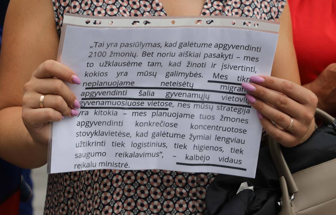 Protestas prie Vyriausybės prieš migrantus