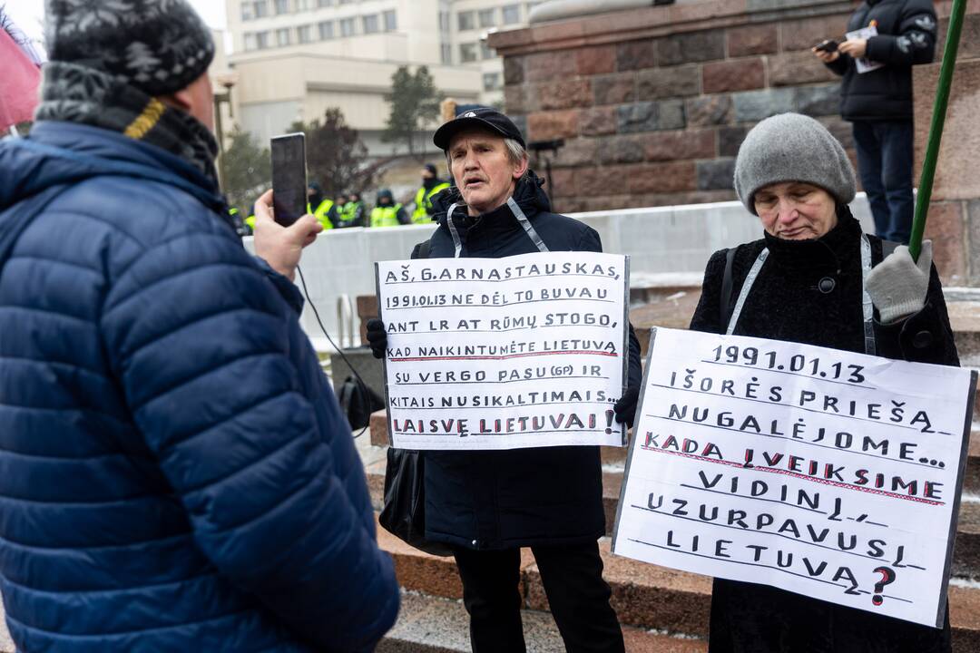 Protestas prie Seimo Sausio 13-ąją