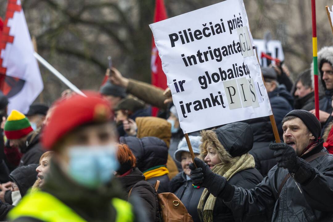Protestas prie Seimo Sausio 13-ąją