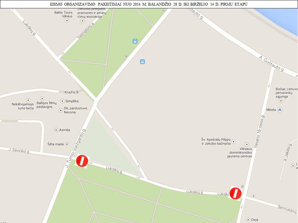 Vilniaus Naujamiestyje bus ribojamas eismas, keisis viešojo transporto darbas