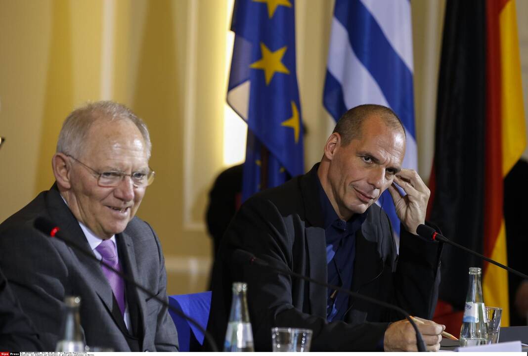 Vokietijos finansų ministras W. Schauble ir Graikijos finansų ministras Y. Varoufakis
