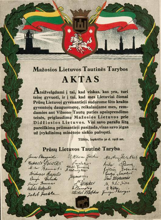 1922 m.: Vyriausiasis Mažosios Lietuvos gelbėjimo komitetas.