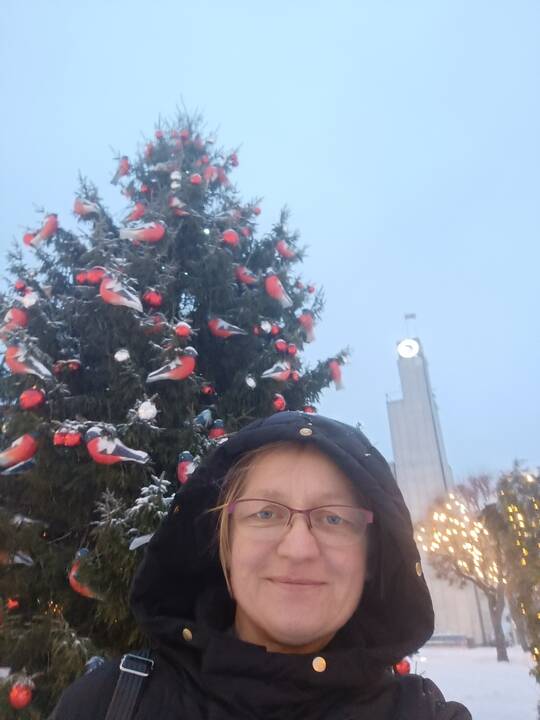 Iniciatyva: viduryje plyno lauko V. Zykutė sugalvojo įkurdinti nykštuką, kad važiuojantiems pro šalį jis dovanotų šventinę nuotaiką.