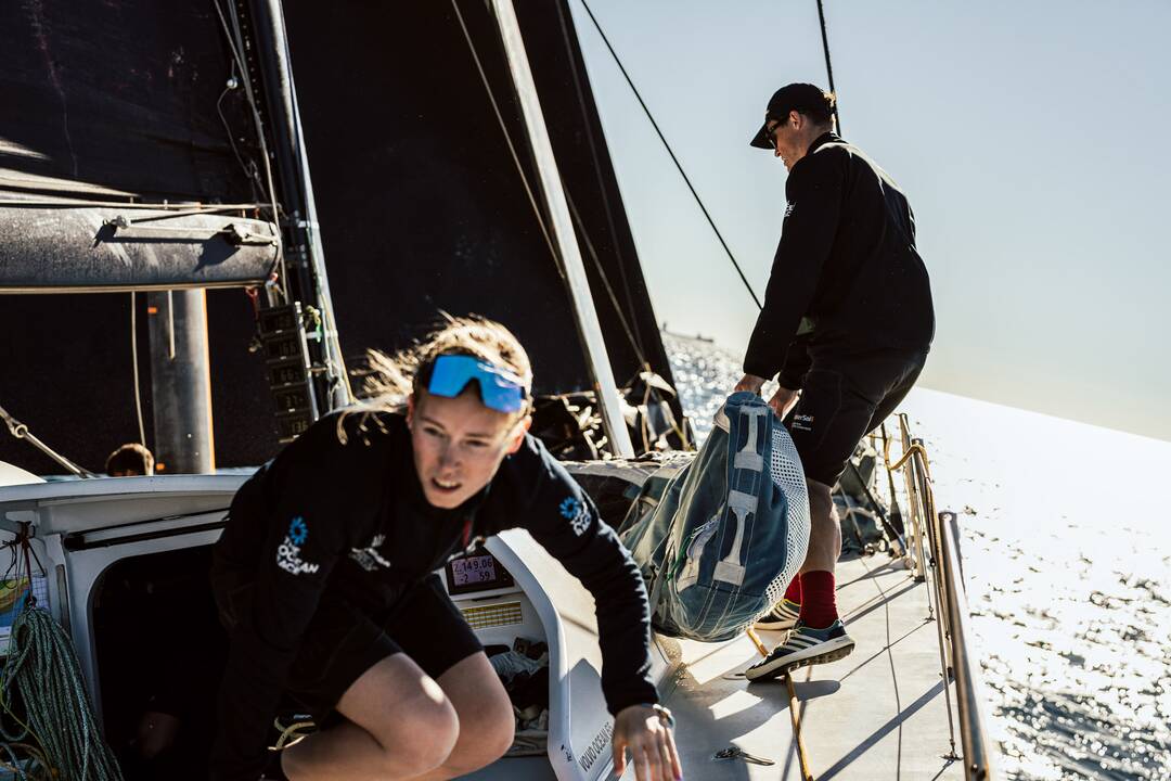 Susikaupusi: rimties akimirka prieš sudėtingas „The Ocean Race Europe“ varžybas.