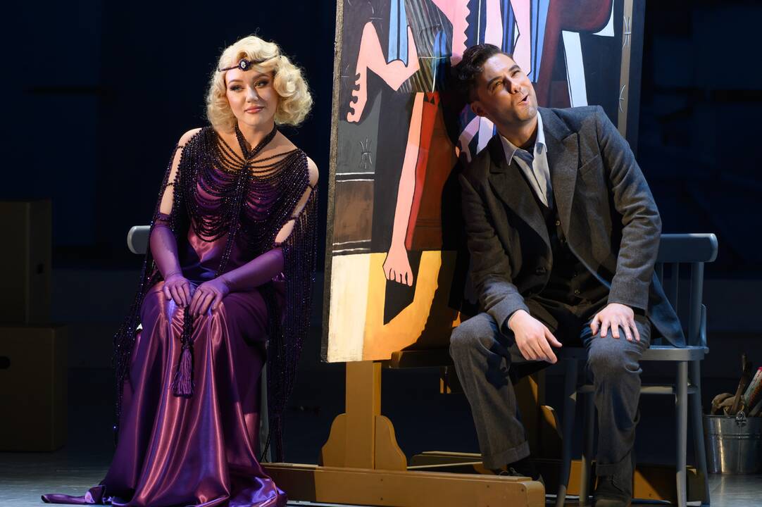 Duetas: pagrindinė operetės pora – grafas Renė (A. Apšega) ir solistė Andžela (G. Bukinė).