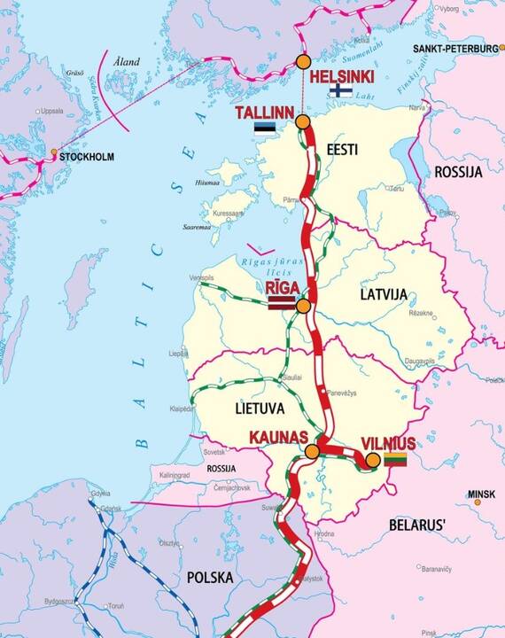Požiūris: Latvijoje „Rail Baltica“ geležinkelis labiau vertinamas ne kaip transporto, o kaip karinio mobilumo projektas.