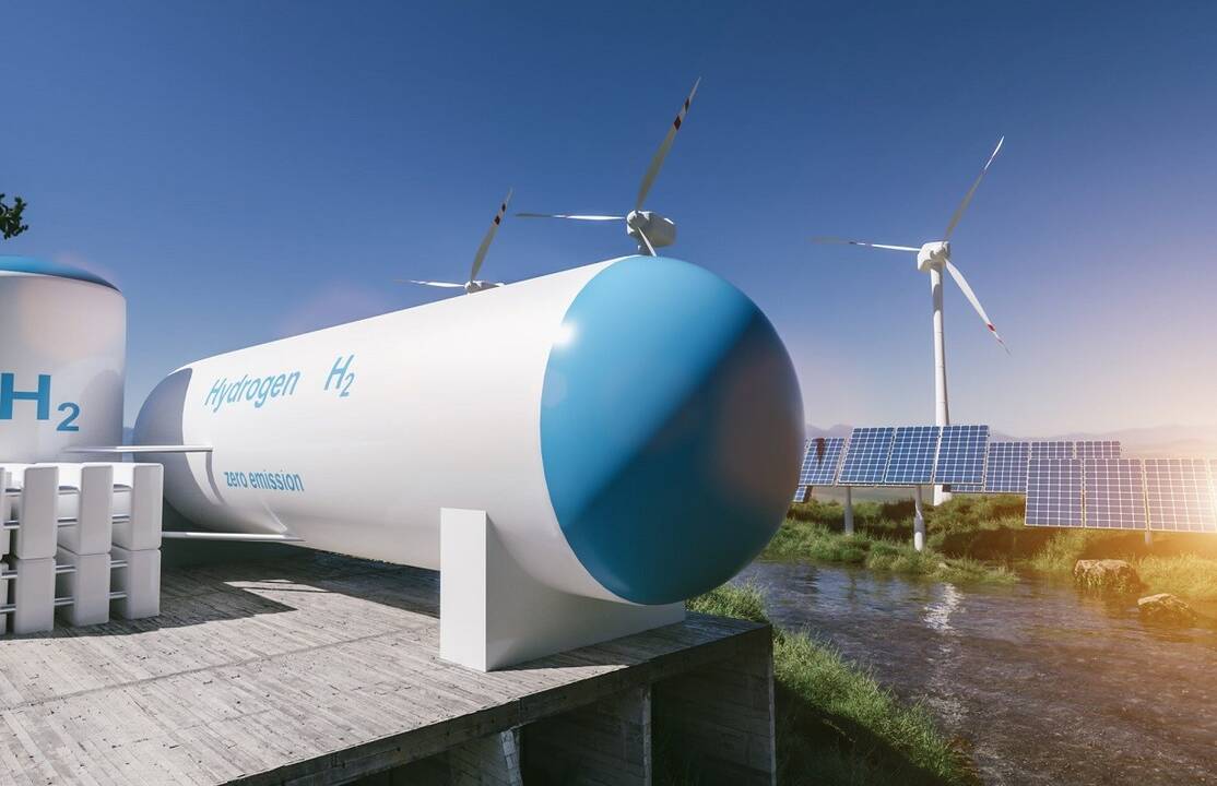 Pastebėjimas: vandenilio gamybai naudojama daug saulės ir vėjo energijos, taip pat ir švaraus vandens.
