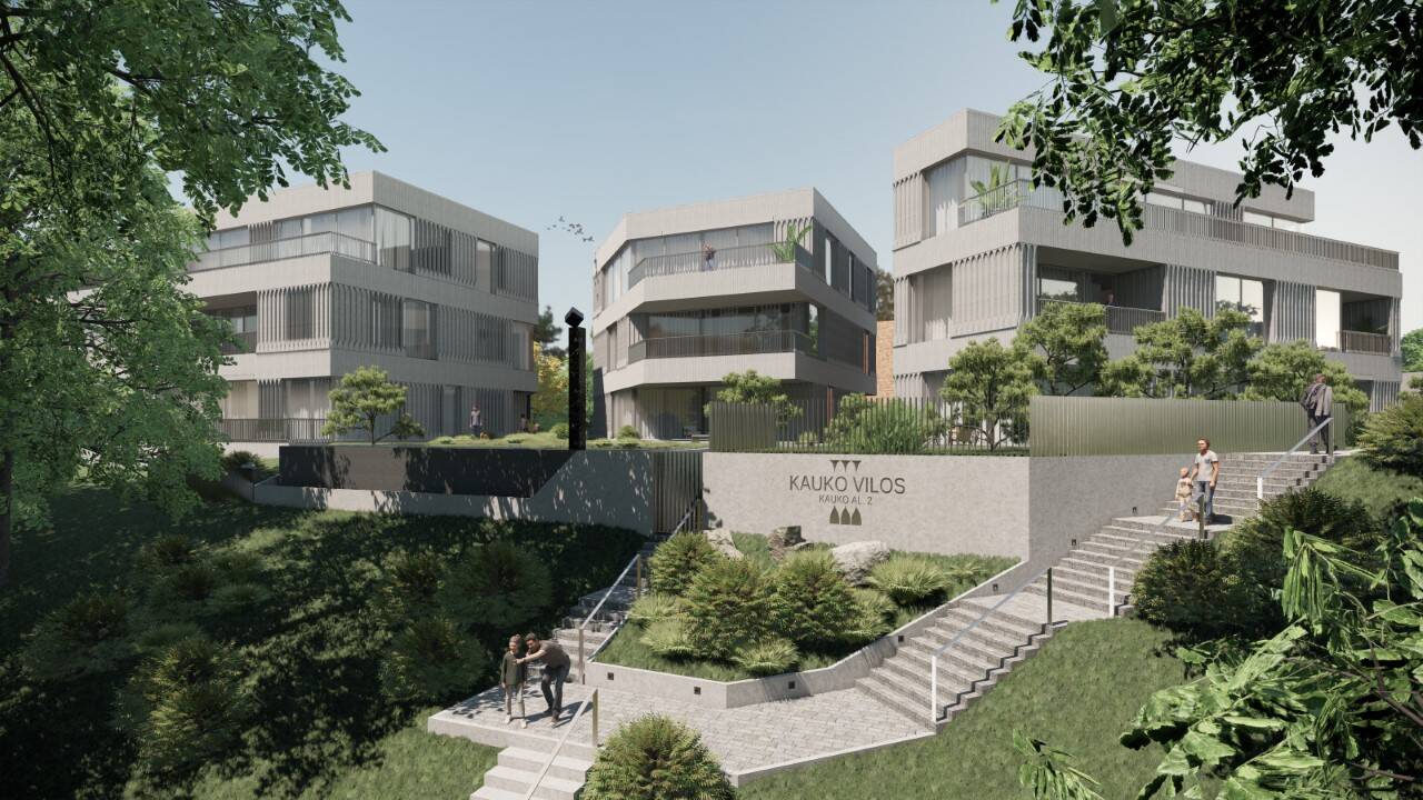 Ateitis: „Kauko vilų“ išskirtinumas – trys skirtingi pastatai, atitraukti nuo šlaito