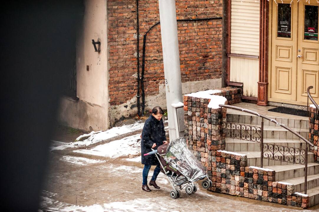 Kaune iškrito pirmasis sniegas