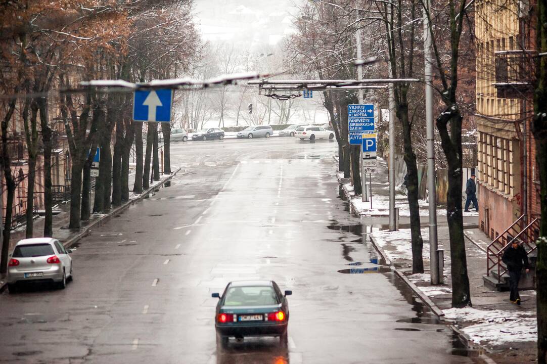 Kaune iškrito pirmasis sniegas