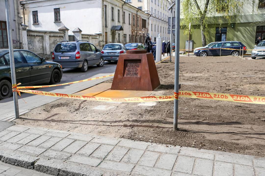 Muitinės gatvėje sodinama žolė